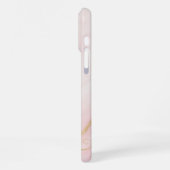 Coque iPhone 16 Pro Max Conception de marbre abstrait moderne avec initial (Côté gauche)