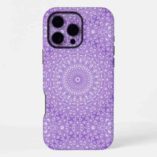 Coque iPhone 16 Pro Max Conception de motif de mandala améthyste (Verso)