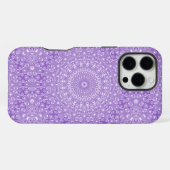 Coque iPhone 16 Pro Max Conception de motif de mandala améthyste (Verso Horizontal)
