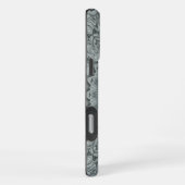Coque iPhone 16 Pro Max Conception de motif mandala gris et argent (Côté droit)