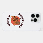 Coque iPhone 16 Pro Max Conception de motivation Combattez comme un tigre (Verso Horizontal)