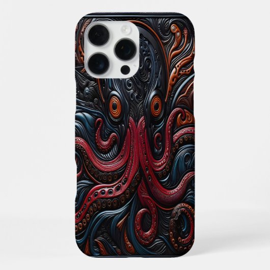 Coque iPhone 16 Pro Max Conception De Pieuvre Infinée Avec Tentacles De Fr (Verso)