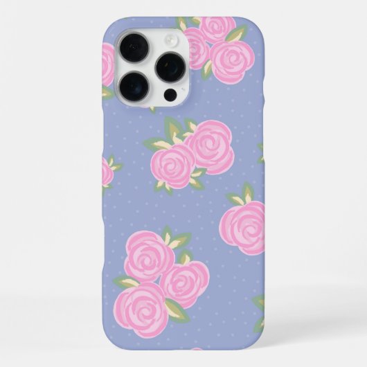 Coque iPhone 16 Pro Max Conception de rose antique romantique (Verso)