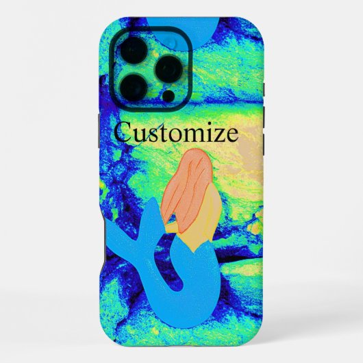 Coque iPhone 16 Pro Max conception de sirène (Verso)