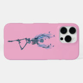 Coque iPhone 16 Pro Max Conception de squelette de danseuse ballet avec fl (Verso Horizontal)