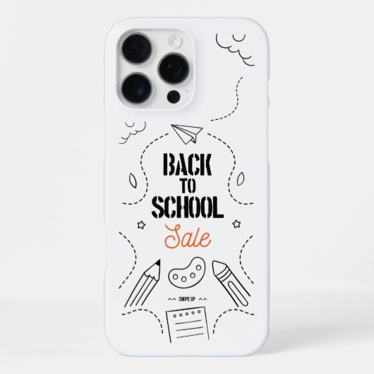 Coque iPhone 16 Pro Max Conception de typographie de rentrée scolaire (Verso)
