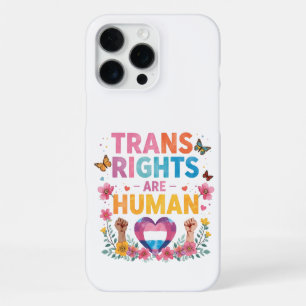Coque iPhone 16 Pro Max Conception Droits des Trans sont des Droits Humain