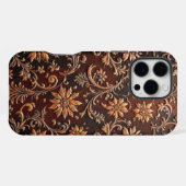 Coque iPhone 16 Pro Max Conception en cuir feutré (Verso Horizontal)