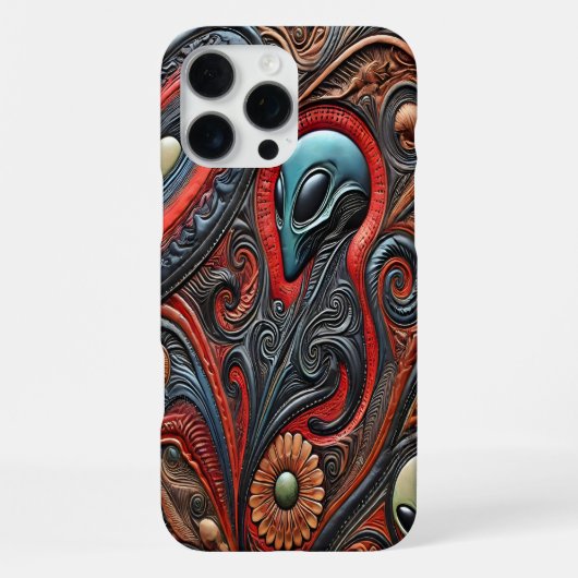 Coque iPhone 16 Pro Max Conception extraterrestre complexe inspirée par de (Verso)