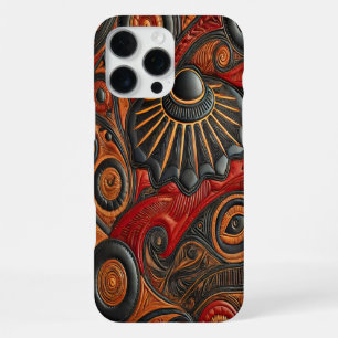 Coque iPhone 16 Pro Max Conception Intriquée d'Engin Alien en Couleurs Viv