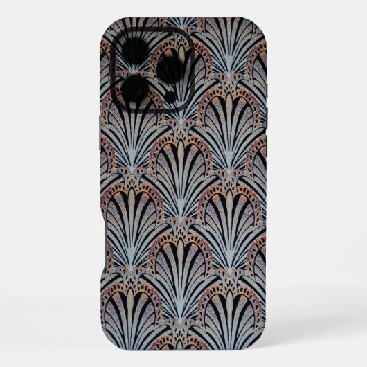 Coque iPhone 16 Pro Max Conception stylisée d'éventail Art déco (Verso)