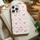 Coque iPhone 16 Pro Max Coquette rose Bow