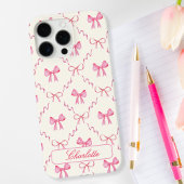Coque iPhone 16 Pro Max Coquette rose Bow