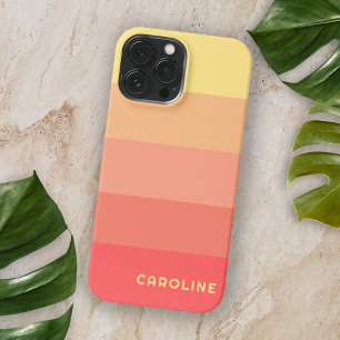 Coque iPhone 16 Pro Max Corail personnalisé Rouge pêche orange melon jaune