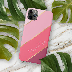 Coque iPhone 16 Pro Max Corail Rouge Pâle personnalisé Blush Rose Art Rayu