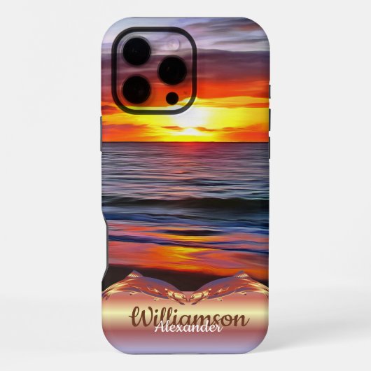 Coque iPhone 16 Pro Max Coucher de soleil à Puerto 1739 (Verso)