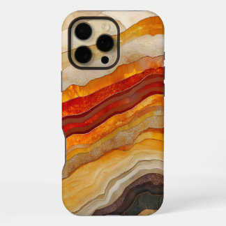 Coque iPhone 16 Pro Max Couches fluides de tons de terre abstraits