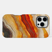 Coque iPhone 16 Pro Max Couches fluides de tons de terre abstraits (Verso Horizontal)