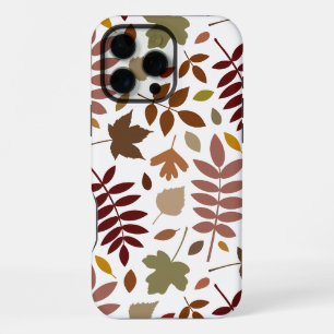 Coque iPhone 16 Pro Max Couleurs d'automne en blanc pour les Feuilles tomb