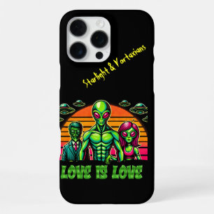Coque iPhone 16 Pro Max Couple Alien dans l'affection galactique