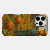 Coque iPhone 16 Pro Max courge d'automne et épouvantail (Verso Horizontal)
