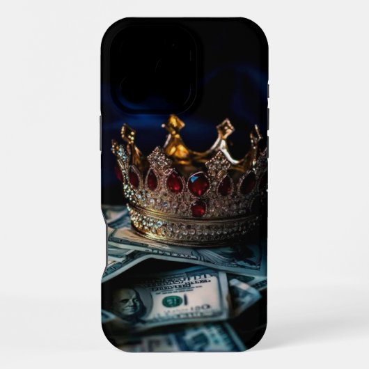Coque iPhone 16 Pro Max Couronnée de Richesse (Verso)