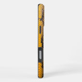 Coque iPhone 16 Pro Max Couvercle Citrine : Texture de serpent jaune (Côté droit)