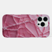 Coque iPhone 16 Pro Max Crack'd (rose) (Verso Horizontal)