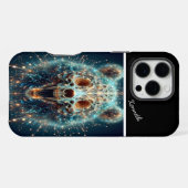 Coque iPhone 16 Pro Max Crâne d'ours dans une explosion de lumière (Verso Horizontal)