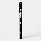 Coque iPhone 16 Pro Max Crâne et Os Entrelacés Monogrammé Halloween (Côté gauche)