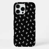 Coque iPhone 16 Pro Max Crâne et Os Entrelacés Monogrammé Halloween (Verso)