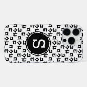 Coque iPhone 16 Pro Max Créations de machine à coudre initiale (Verso Horizontal)