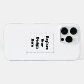 Coque iPhone 16 Pro Max Créez votre propre blanc (Verso Horizontal)