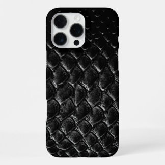 Coque iPhone 16 Pro Max Crocodile noir moderne