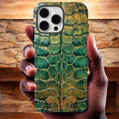 Coque iPhone 16 Pro Max Cuir de crocodile