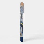 Coque iPhone 16 Pro Max Custom Blue Marble With Gold Accents Personalized (Côté droit)