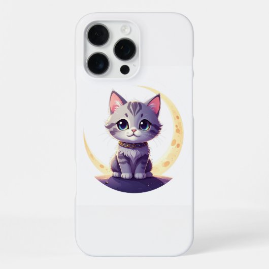 Coque iPhone 16 Pro Max Cute Moon Cat Phone Case – Magical Kitten Design (Verso)