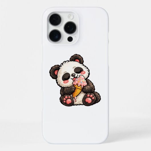 Coque iPhone 16 Pro Max Cute Panda Ice Cream (Verso)