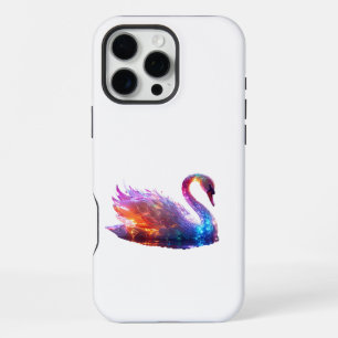 Coque iPhone 16 Pro Max Cygne iridescent lumineux sur l'eau – Fantaisie ma