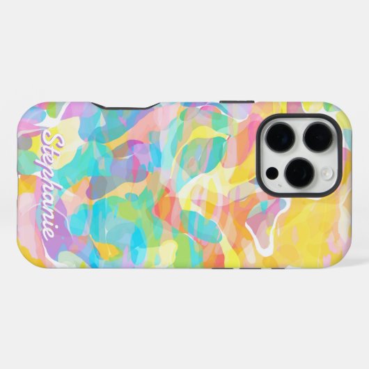 Coque iPhone 16 Pro Max Daffodil Pastel Jaune Abstrait (Verso Horizontal)