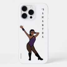 Danseur Personnalisé Impression Violet Argent # 1