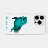 Coque iPhone 16 Pro Max Dauphin Chanceux - Ajoutez Votre Texte (Verso Horizontal)