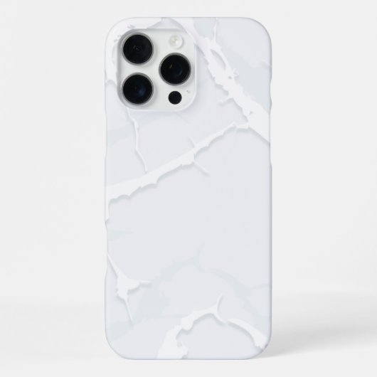 Coque iPhone 16 Pro Max Débris de marbre blanc élégant (Verso)
