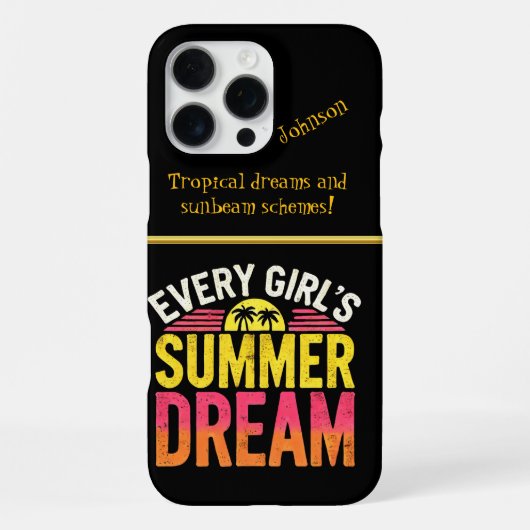 Coque iPhone 16 Pro Max Déclaration estivale vibrante (Verso)
