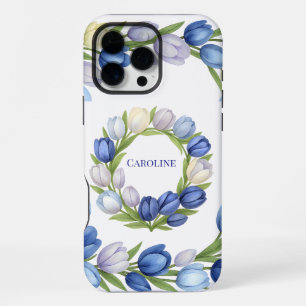 Coque iPhone 16 Pro Max Décor de maison floral aux tulipes pastel en fleur
