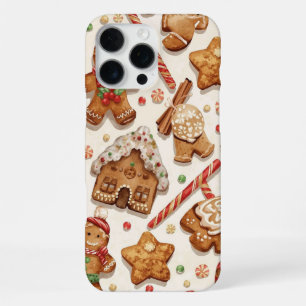Coque iPhone 16 Pro Max Décor de Noël Merveilleux Pain d'Épices Festif