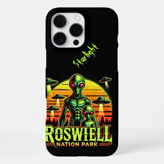 Coque iPhone 16 Pro Max Découvrez l'Alien Lore à Roswell ! (Verso)