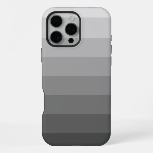 Coque iPhone 16 Pro Max Dégradé de tons gris ombré (Verso)