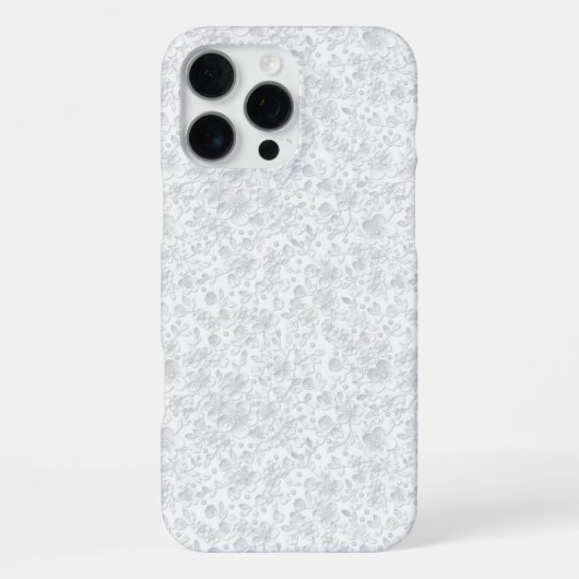 Coque iPhone 16 Pro Max Dentelle blanche (Verso)