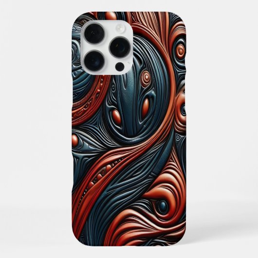 Coque iPhone 16 Pro Max Design Alien complexe dans des couleurs cosmiques (Verso)